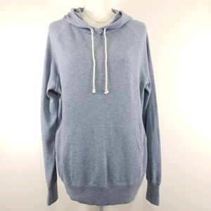 J. CREW Light Blue Pullover Cotton Hoodie, Size L